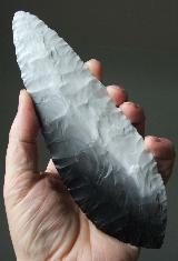 Solutrean Laurel Leaf Style Spear Point of Porcelain Novaculite -- 2006 A.D.