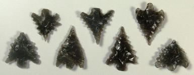 ACOTW - Arrowhead Collecting On The Web -- Obsidian arrowheads from northern California -- ex Jennifer Peterson
